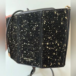 Henri Bendel, black with gold spots